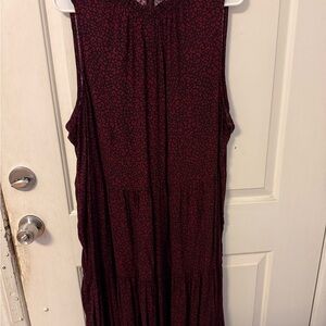 Time and Tru Sleeveless Dark Red Maxi Dress